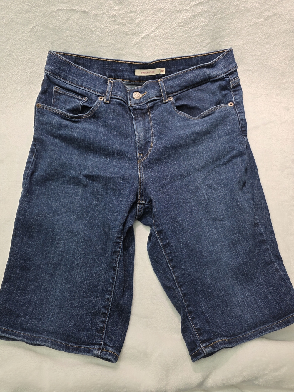 Levi's Dark Blue Denim Bermuda Shorts